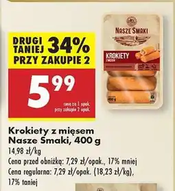 Biedronka Krokiety z mięsem Nasze Smaki, 400 g oferta