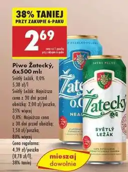 Biedronka Piwo Žatecký, 6x500 ml oferta