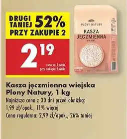 Biedronka Kasza jęczmienna wiejska Plony Natury, 1 kg oferta