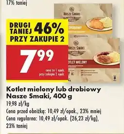 Biedronka Kotlet mielony lub drobiowy Nasze Smaki, 400 g oferta