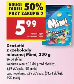 Biedronka Drażetki z czekolady mlecznej Mimi 230 g oferta