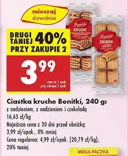 Biedronka Ciastka kruche Bonitki, 240 g oferta