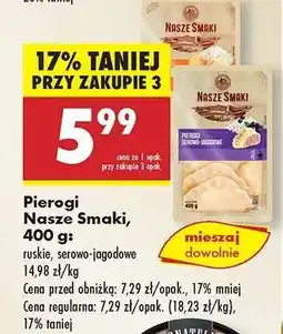 Biedronka Pierogi Nasze Smaki, 400 g oferta