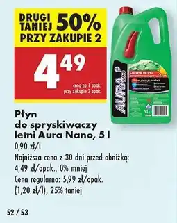 Biedronka Płyn do spryskiwaczy letni Aura Nano, 5 l oferta