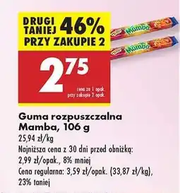 Biedronka Guma rozpuszczalna Mamba, 106 g oferta