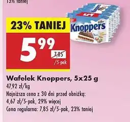 Biedronka Wafelek Knoppers 5x25 g oferta