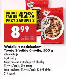 Biedronka Wafelki z nadzieniem Twoje Słodkie Chwile 500 g oferta
