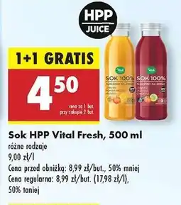 Biedronka Sok HPP Vital Fresh, 500 ml oferta