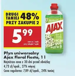 Biedronka Płyn uniwersalny Ajax Floral Fiesta, 1 l oferta