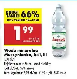Biedronka Woda mineralna Muszynianka, 6x1,5 l oferta