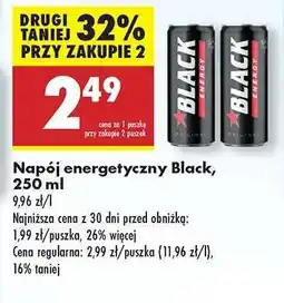 Biedronka Napój energetyczny Black, 250 ml oferta