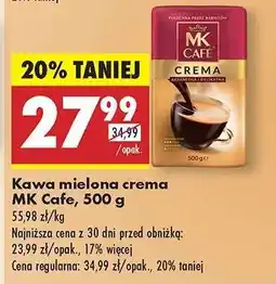 Biedronka Kawa mielona crema MK Cafe, 500 g oferta