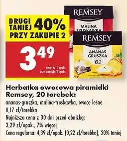 Biedronka Herbatka owocowa piramidki Remsey 20 torebek oferta