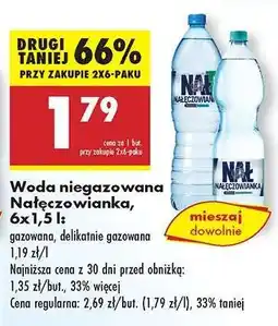 Biedronka Woda niegazowana Nałęczowianka, 6x1,5 l oferta