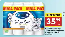 Biedronka Papier toaletowy 3-warstwowy Queen Komfort, 24 rolki oferta