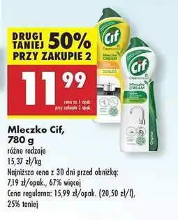 Biedronka Mleczko Cif, 780 g oferta