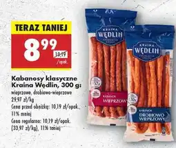 Biedronka Kabanosy klasyczne Kraina Wędlin, 300 g oferta