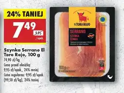 Biedronka Szynka Serrano El Toro Rojo, 100 g oferta