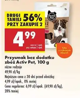 Biedronka Przysmak bez dodatku zbóż Activ Pet, 100 g oferta