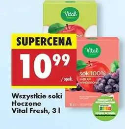 Biedronka Wszystkie soki tłoczone Vital Fresh 3 l oferta