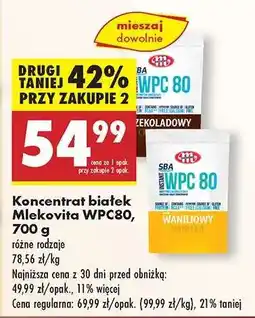 Biedronka Koncentrat białek Mlekovita WPC80, 700 g oferta