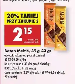 Biedronka Baton Meltié, 39 g-43 g oferta