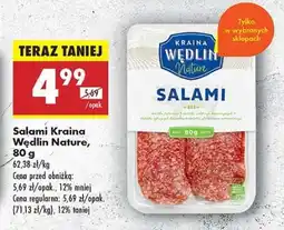 Biedronka Salami Kraina Wędlin Nature, 80 g oferta