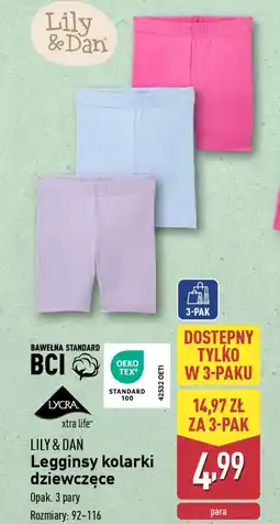 ALDI Lily & Dan Legginsy kolarki dziewczęce oferta