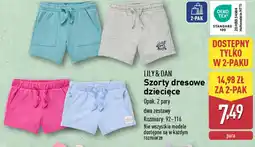 ALDI LILY & DAN Szorty dresowe dziecięce oferta