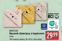 ALDI NOVITESSE Ręcznik dziecięcy z kapturem oferta