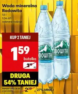 Delikatesy Centrum Woda mineralna Rodowita oferta