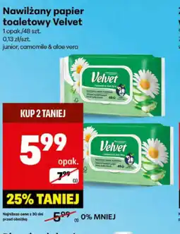 Delikatesy Centrum Nawilżany papier toaletowy Velvet oferta