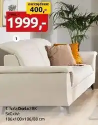Black Red White Sofa Doria 2BK oferta