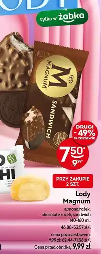 Żabka Lody Magnum, różne rodzaje oferta
