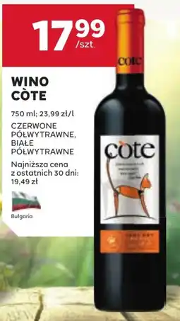 Stokrotka Wino półwytrawne Cote oferta