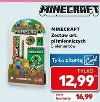 Kaufland Zestaw minecraft linijka 15 cm + ołówek notatnik arkusz naklejek gumka oferta