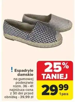 Carrefour Espadryle damskie oferta