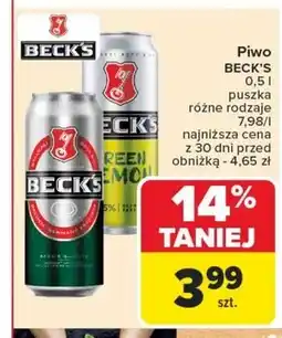 Carrefour Piwo Beck's oferta