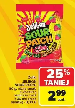 Carrefour Market Żelki JELIBON SOUR PATCH 80g oferta