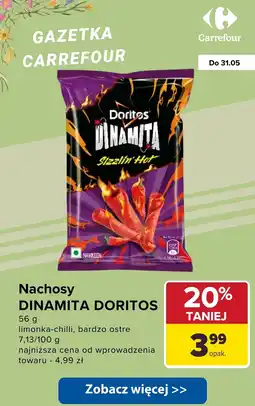 Carrefour Nachosy Doritos Dinamita limonka-chilli oferta