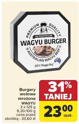 Carrefour Market Burgery wołowe mrożone Wagyu Carrefour Market oferta