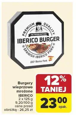 Carrefour Market Burgery wieprzowe mrożone Iberico Carrefour Market oferta