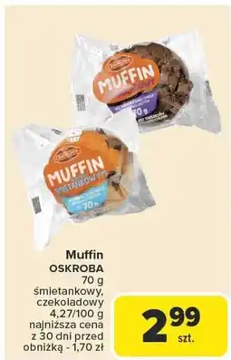 Carrefour Muffin śmietankowy, czekoladowy 70g Oskroba oferta