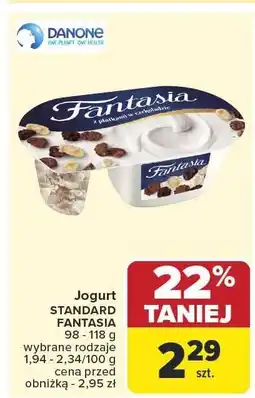 Carrefour Jogurt Fantasia standard 98-118g Danone oferta