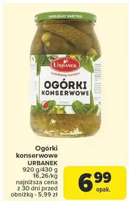Carrefour Market Ogórki konserwowe Urbanek 920g oferta