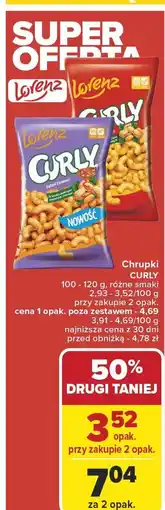 Carrefour Market Chrupki Curly Lorenz 100-120g oferta