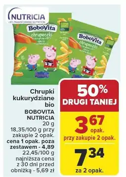 Carrefour Market Chrupki kukurydziane bio BOBOVITA NUTRICIA 2x48g oferta