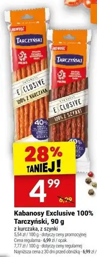 Twój Market Kabanosy Exclusive Tarczyński 90 g oferta