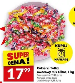 Twój Market Cukierki Toffix owocowy mix 1kg Gibar oferta