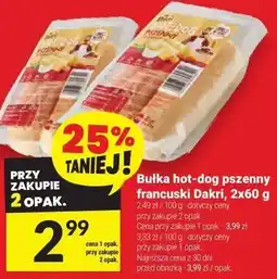 Twój Market Bułka hot-dog pszenna francuski Dakri 2x60g oferta